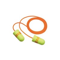 3M 311-1254 3M Single Use E-A-R E-A-Rsoft SuperFit Tapered Foam And PVC Corded Earplugs